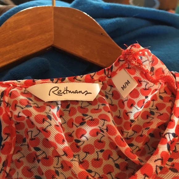 Reitmans cherry print blouse - Picture 4 of 6